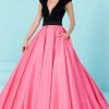 Tiffany Designs - 16200 Plunging V-Neck Two-Toned Ballgown Formal Gowns 2 Tiffany Designs - 16200 Plunging V-Neck Two-Toned Ballgown Formal Gowns