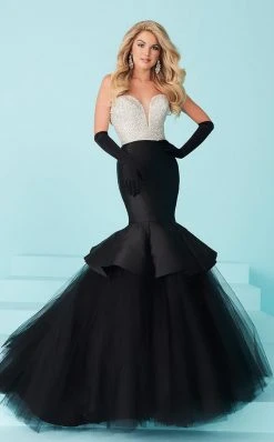 Tiffany Designs - 16217 Captivating Rhinestone And Crystal Beaded Deep Sweetheart Mermaid Dress Formal Gowns