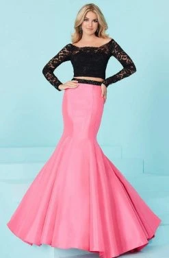 Tiffany Designs - 16240 Scalloped Off Shoulder Mermaid Gown Formal Gowns