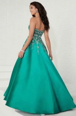 Formal Gowns Tiffany Designs - 16266 Plunging Sweetheart Jeweled Mikado Ballgown 7 Formal Gowns Tiffany Designs - 16266 Plunging Sweetheart Jeweled Mikado Ballgown