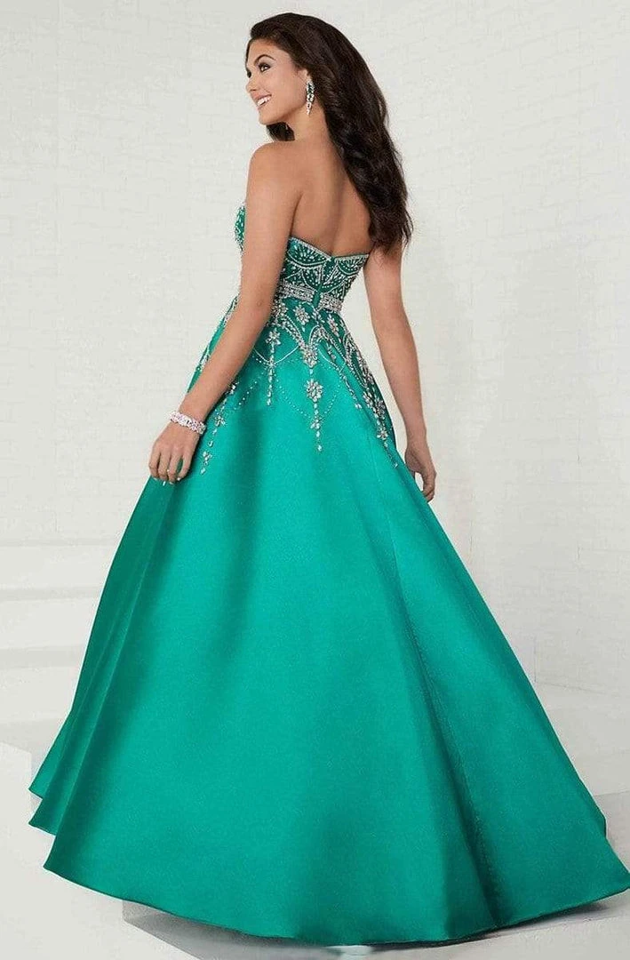 Formal Gowns Tiffany Designs - 16266 Plunging Sweetheart Jeweled Mikado Ballgown 4 Formal Gowns Tiffany Designs - 16266 Plunging Sweetheart Jeweled Mikado Ballgown