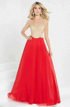 Tiffany Designs - 16295 Sleeveless Crystal Bodice Chiffon Gown