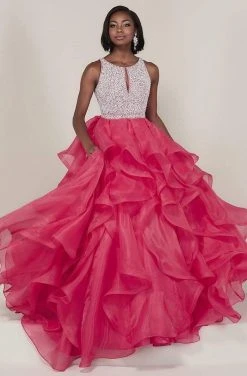 Tiffany Designs - 16338 Beaded Bodice Keyhole Cutout Organza Ballgown Formal Gowns 11 Tiffany Designs - 16338 Beaded Bodice Keyhole Cutout Organza Ballgown Formal Gowns