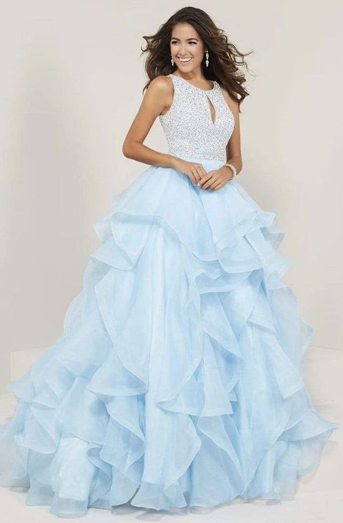 Tiffany Designs - 16338 Beaded Bodice Keyhole Cutout Organza Ballgown Formal Gowns 3 Tiffany Designs - 16338 Beaded Bodice Keyhole Cutout Organza Ballgown Formal Gowns