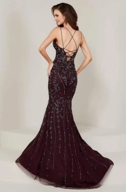 Formal Gowns Tiffany Designs - 16349 Strappy Beaded V-Neck Mermaid Gown