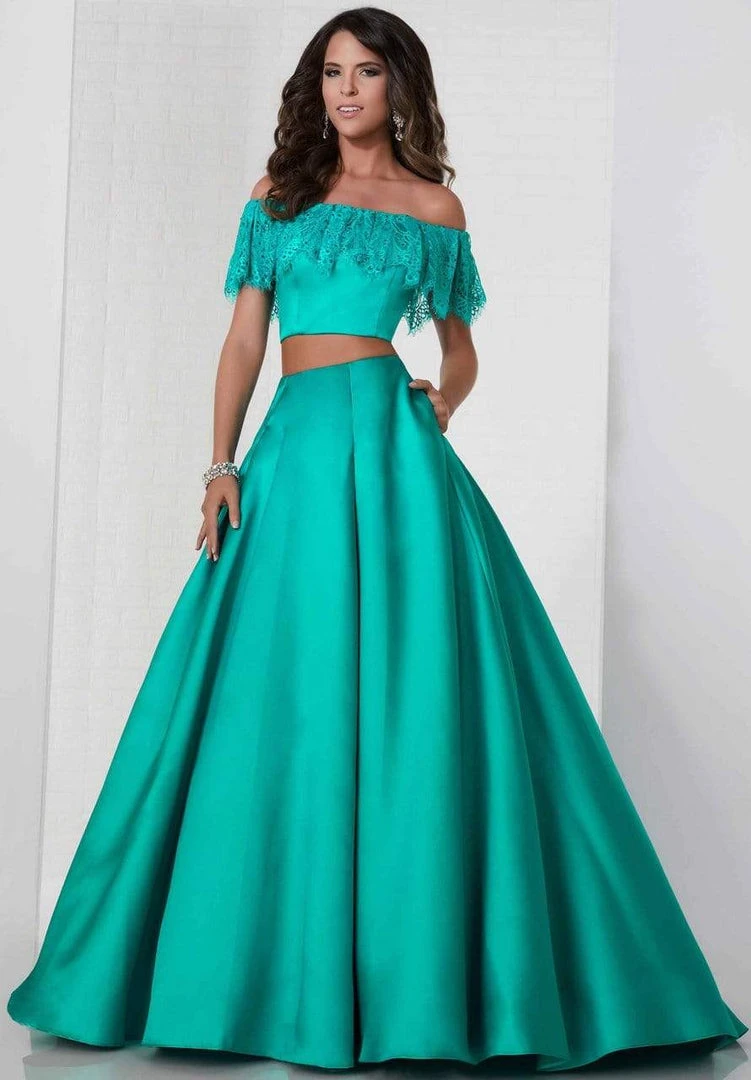 Tiffany Designs - 46134 Off-Shoulder Two-Piece Ballgown Formal Gowns 3 Tiffany Designs - 46134 Off-Shoulder Two-Piece Ballgown Formal Gowns