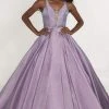 Tiffany Designs - 46169 Embellished V-neck Crystal Organza Ballgown Formal Gowns