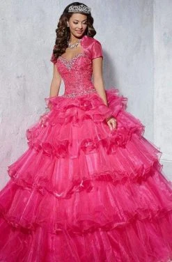 Formal Gowns Tiffany Designs - 56253 Beaded Sweetheart Tiered Ballgown
