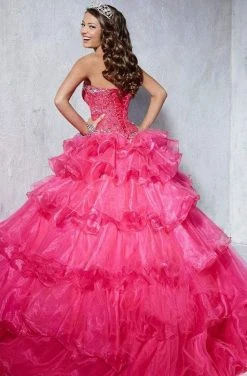 Formal Gowns Tiffany Designs - 56253 Beaded Sweetheart Tiered Ballgown