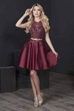 Cocktail Dresses Tiffany Homecoming - 27234 Two Piece Beaded Lace Satin A-line Dress 7 Cocktail Dresses Tiffany Homecoming - 27234 Two Piece Beaded Lace Satin A-line Dress