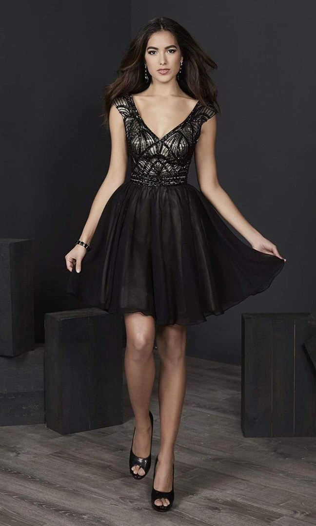 Tiffany Homecoming - 27240 Cap Sleeve Beaded Bodice Chiffon Dress Cocktail Dresses 3 Tiffany Homecoming - 27240 Cap Sleeve Beaded Bodice Chiffon Dress Cocktail Dresses