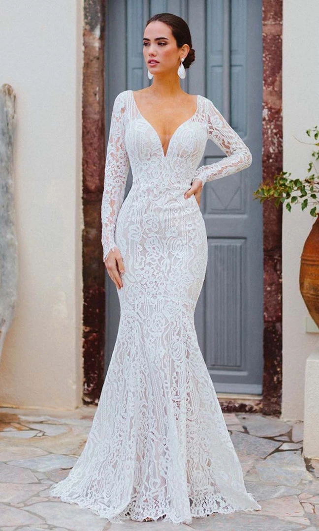 Formal Gowns Wilderly Bride By Allure Bridals - Lace Mermaid Bridal Gown F166 - 1 Pc Nude/Champagne/Ivory In Size 6 Available 3 Formal Gowns Wilderly Bride By Allure Bridals - Lace Mermaid Bridal Gown F166 - 1 Pc Nude/Champagne/Ivory In Size 6 Available
