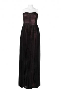 Adrianna Papell - 91898900 Strapless Metallic Jacquard Long Gown 8 Adrianna Papell - 91898900 Strapless Metallic Jacquard Long Gown