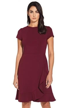 Adrianna Papell - AP1D102494 Jewel Short Sleeves Cocktail Dress
