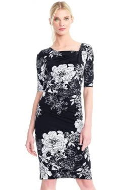 Adrianna Papell - AP1D102629 Floral Square Cocktail Dress 9 Adrianna Papell - AP1D102629 Floral Square Cocktail Dress