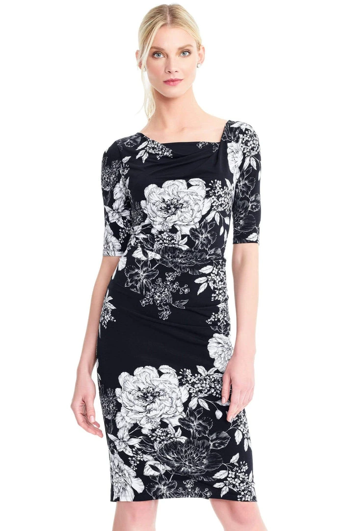 Adrianna Papell - AP1D102629 Floral Square Cocktail Dress 6 Adrianna Papell - AP1D102629 Floral Square Cocktail Dress