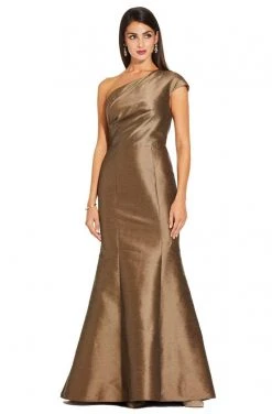 Adrianna Papell - AP1E204211 One Shoulder Taffeta Trumpet Gown