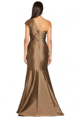 Adrianna Papell - AP1E204211 One Shoulder Taffeta Trumpet Gown