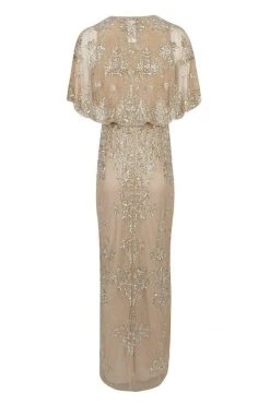 Adrianna Papell - AP1E205101 Embellished Sheath Dress With Cape Jacket