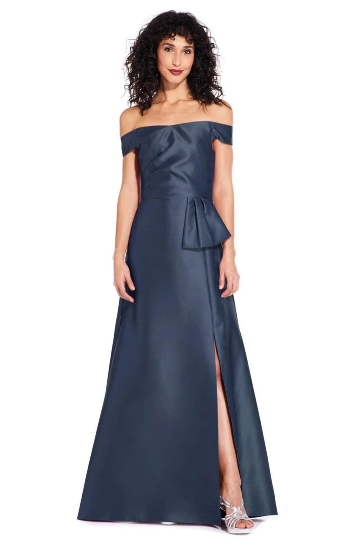 Adrianna Papell - AP1E205108 Off-Shoulder Pleated Mikado A-line Dress 3 Adrianna Papell - AP1E205108 Off-Shoulder Pleated Mikado A-line Dress