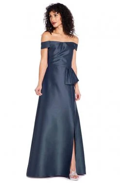 Adrianna Papell - AP1E205108 Off-Shoulder Pleated Mikado A-line Dress 9 Adrianna Papell - AP1E205108 Off-Shoulder Pleated Mikado A-line Dress