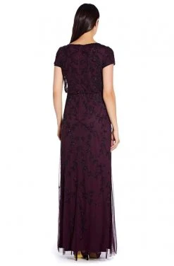 Adrianna Papell - AP1E205303 Embellished Bateau Sheath Dress