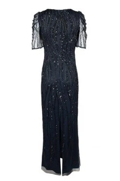 Adrianna Papell - AP1E205809 Embellished Bateau Sheath Dress