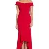 Adrianna Papell - AP1E206023 Off-Shoulder Stretch Crepe High Low Dress 2 Adrianna Papell - AP1E206023 Off-Shoulder Stretch Crepe High Low Dress