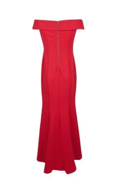 Adrianna Papell - AP1E206023 Off-Shoulder Stretch Crepe High Low Dress