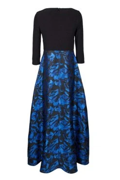 Adrianna Papell - AP1E206803 Floral Print Jacquard A-line Dress