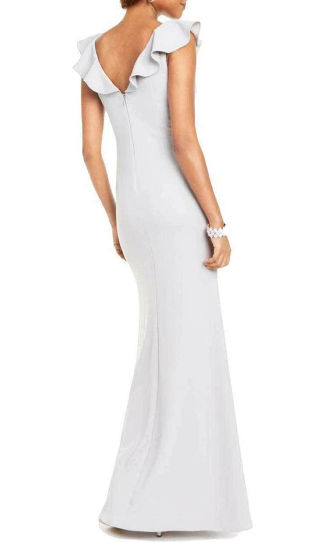 Adrianna Papell AP1E207352 - Ruffle Trimmed Sheath Evening Dress 4 Adrianna Papell AP1E207352 - Ruffle Trimmed Sheath Evening Dress