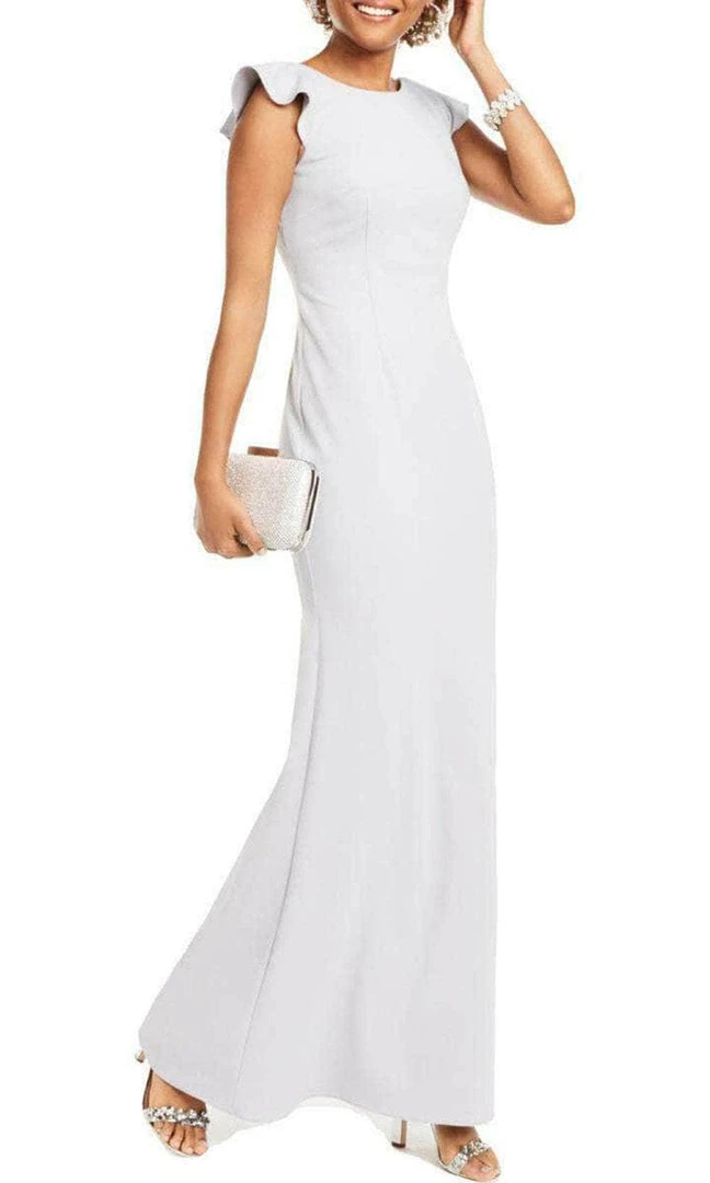 Adrianna Papell AP1E207352 - Ruffle Trimmed Sheath Evening Dress 3 Adrianna Papell AP1E207352 - Ruffle Trimmed Sheath Evening Dress