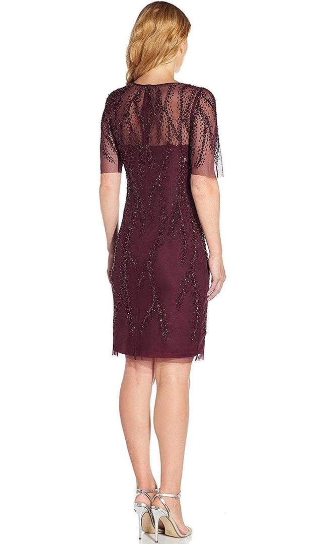 Adrianna Papell AP1E208580 - Short Sleeve Jewel Neck Formal Dress 6 Adrianna Papell AP1E208580 - Short Sleeve Jewel Neck Formal Dress