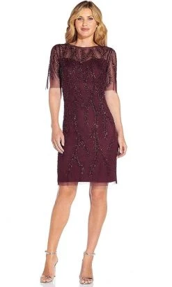 Adrianna Papell AP1E208580 - Short Sleeve Jewel Neck Formal Dress 8 Adrianna Papell AP1E208580 - Short Sleeve Jewel Neck Formal Dress