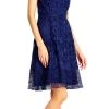 Adrianna Papell Lattice Illusion Floral Lace Dress