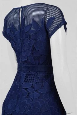 Adrianna Papell Lattice Illusion Floral Lace Dress 11 Adrianna Papell Lattice Illusion Floral Lace Dress