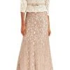 Adrianna Papell Quarter Sleeve Lace Sheath Gown