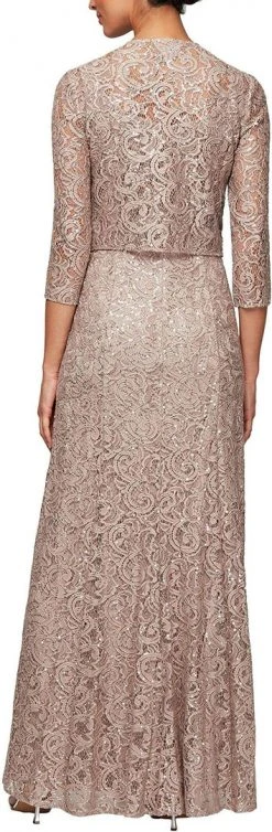 Alex Evenings - 1122012 Embroidered Lace A-line Dress