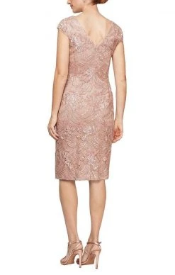 Alex Evenings - 117654 Cap Sleeve Embroidered Sequin Dress
