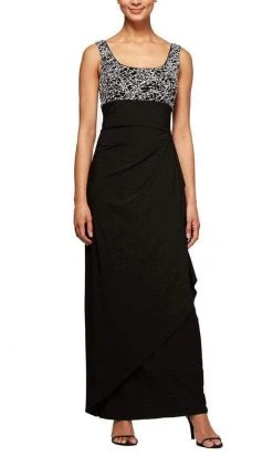 Alex Evenings - 1211421 Glitter Print Sheath Dress With Bolero