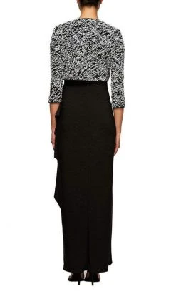 Alex Evenings - 1211421 Glitter Print Sheath Dress With Bolero