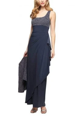 Alex Evenings - 125196 Square Neck Sheath Gown With Bolero Jacket 9 Alex Evenings - 125196 Square Neck Sheath Gown With Bolero Jacket