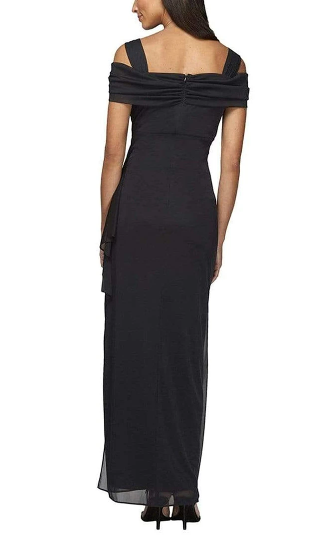 Alex Evenings - 132156 Cowl Neck Sheath Dress With Overlay Skirt 4 Alex Evenings - 132156 Cowl Neck Sheath Dress With Overlay Skirt