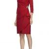 Alex Evenings - 134134 Quarter Sleeves Surplice Bodice Sheath Dress