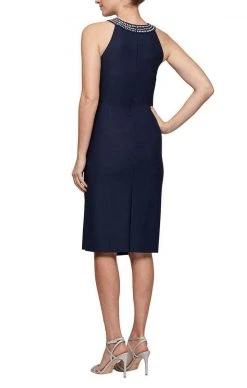 Alex Evenings - 134165 Beaded Halter Neck Fitted Cocktail Dress 13 Alex Evenings - 134165 Beaded Halter Neck Fitted Cocktail Dress