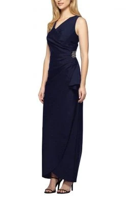 Alex Evenings - 134200 Sleeveless Surplice Bodice Long Fitted Dress