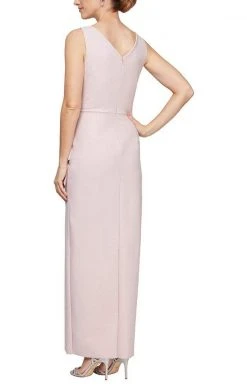 Alex Evenings - 134200 Sleeveless Surplice Bodice Long Fitted Dress