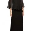 Alex Evenings - 1351319 Beaded Capelet Matte Jersey Dress