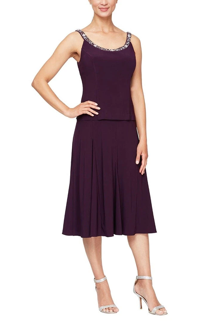 Alex Evenings - 135372 Beaded Scoop Neck Two-Piece Dress 4 Alex Evenings - 135372 Beaded Scoop Neck Two-Piece Dress