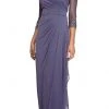 Alex Evenings - 232833 Beaded Sheer Long Sleeve Sheath Dress